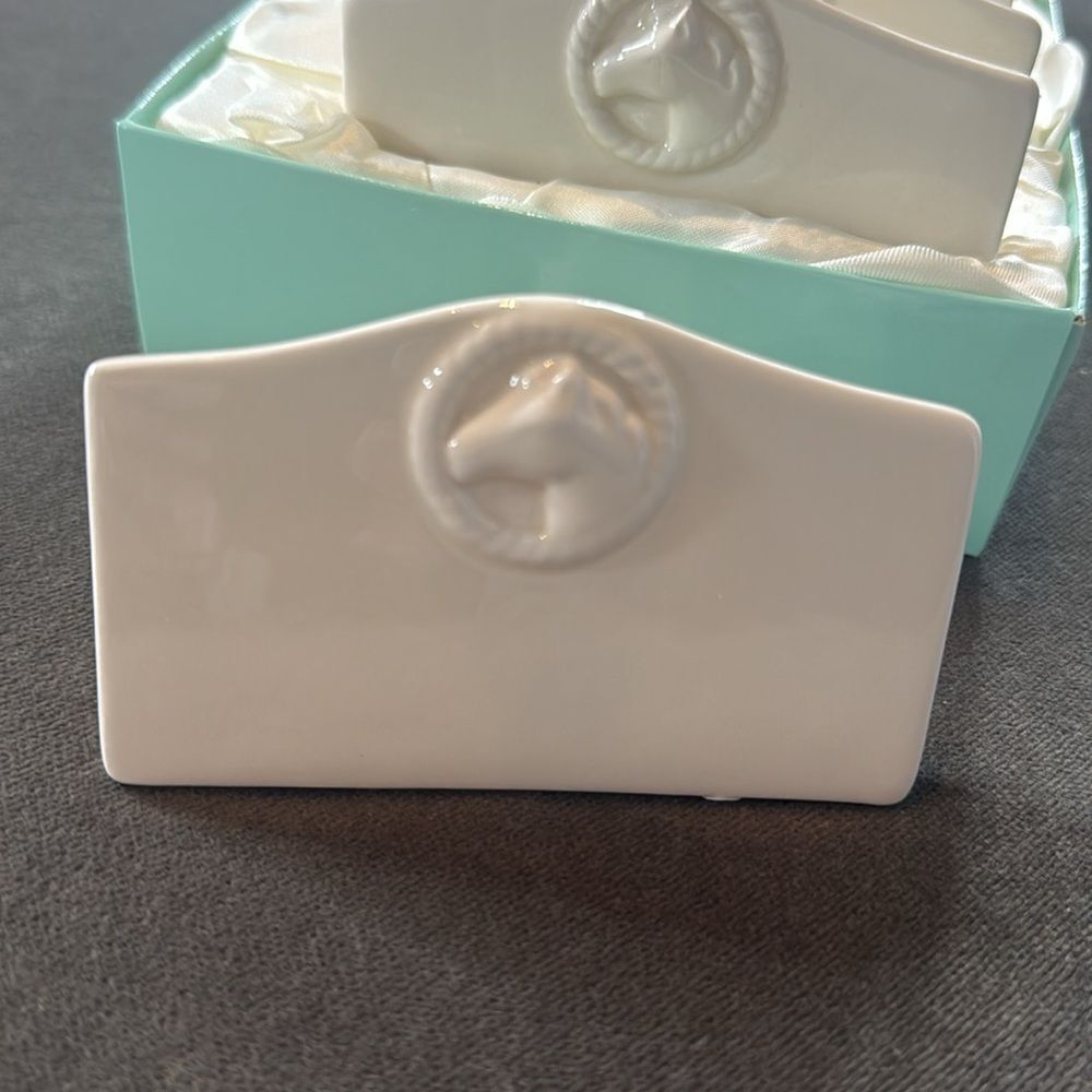 Placetile Designs Horse Design Erasable Ceramic Place Cards Set of 6 BRAND NEW